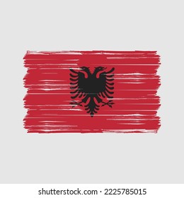 Flag of Albania vector illustration