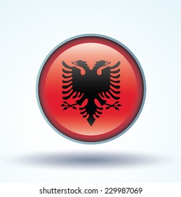 Flag of Albania, vector illustration