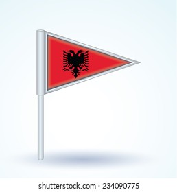 Flag of Albania, vector illustration