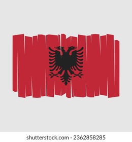 Bandera de Albania Ilustración vectorial