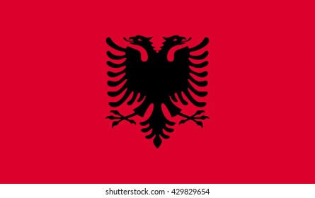 Flag Albania . Vector Illustration