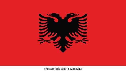 Flag of Albania , Vector Illustration