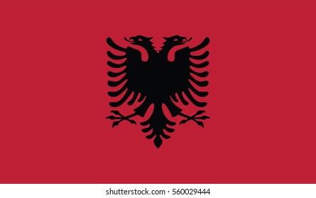 Flag Albania . Vector Illustration