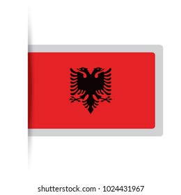Flag of Albania. Vector illustration of a stylized flag.
The slit in the paper with shadows. isolated on white.