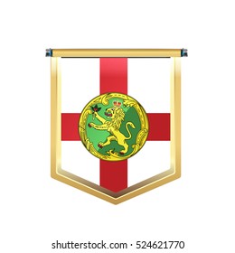 Flag of Alderney design over white background, vector illustration