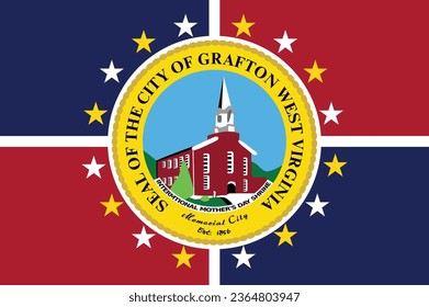 Flag of Alderson West Virginia vector eps 8
