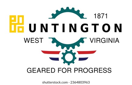 Flag of Alderson West Virginia vector eps 8