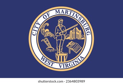 Bandera del vector de Alderson Virginia Occidental eps 8