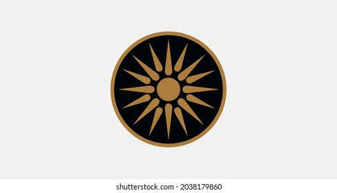 Flag of Alexander's Macedonian Empire emblem graphic element Illustration template design