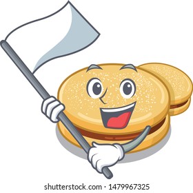 With flag alfajores isolated with in the mascot