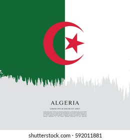 Flag of Algeria, brush stroke background