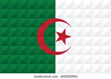 Flag of algeria design vector template