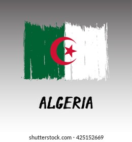 Flag Of Algeria  - Grunge