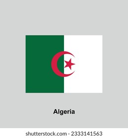 Flagge Algeriens einzelne Vektorgrafik