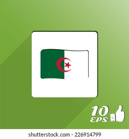 Flag of Algeria on the background. Made in vector