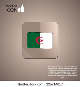 Flag of Algeria on the background. Made in vector
