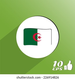 Flag of Algeria on the background. Made in vector