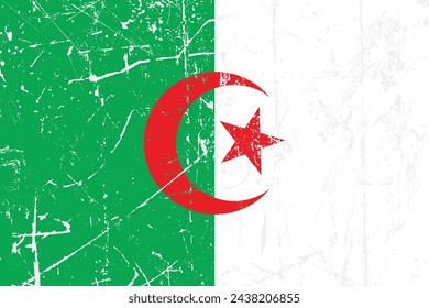Flag of Algeria, original and simple Algeria flag, vector illustration of Algeria flag svg