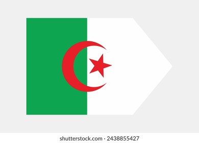 Flag of Algeria, original and simple Algeria flag, vector illustration of Algeria flag