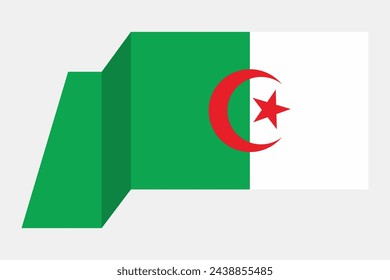 Flag of Algeria, original and simple Algeria flag, vector illustration of Algeria flag svg