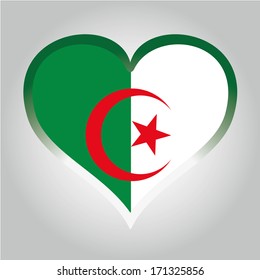 the flag from algeria with its respective colors