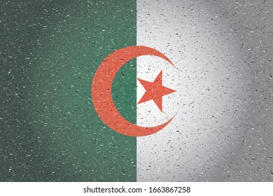 flag of algeria in retro background