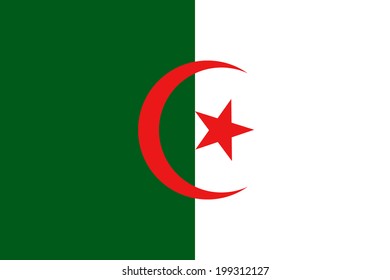 Flag of Algeria. Vector illustration.
