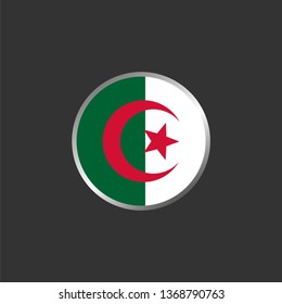 flag of aljazair vector illustration
