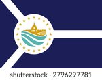Flag of Allen County, Indiana, U.S. vector sign