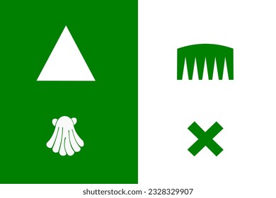 Flag of Alphen-Chaam Municipality (North Brabant or Noord-Brabant province, Kingdom of the Netherlands, Holland) Alphen Chaam
