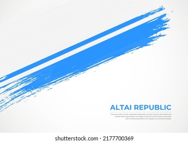 Bandera de la República de Altai con fondo de textura de pincel pintado creativo