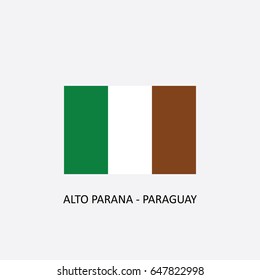 Flag of Alto Parana - Paraguay Vector Illustration