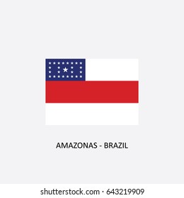 Flag of Amazonas - Brazil Vector Illustration