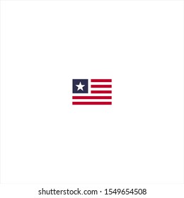 Flag America Color Logo Template