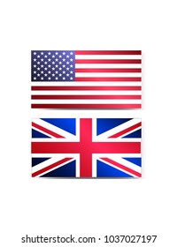 Flag of America and England