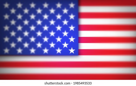 Flag of America, USA. US. 3d realistic vector illustration.