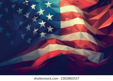 Flagge Amerikas, Vektorgrafik für Unabhängigkeitstag