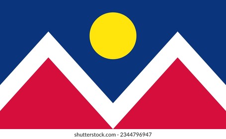 Flag of american city of Denver.
