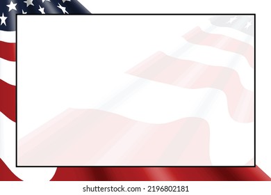 flag american holiday border frame banner america presentation slide national flags pride symbol sign background red white blue stars copy space