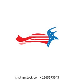 flag american logo vetor