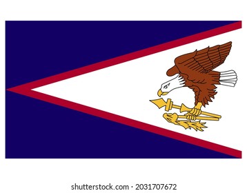 Flag of American Samoa Isolated Vector
