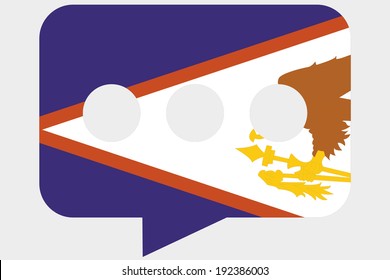 The flag of American Samoa in a messaging bubble