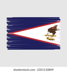Flag of American Samoa national country symbol vector illustration