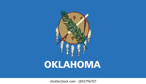 flag of the American state of Oklahoma vector illustration