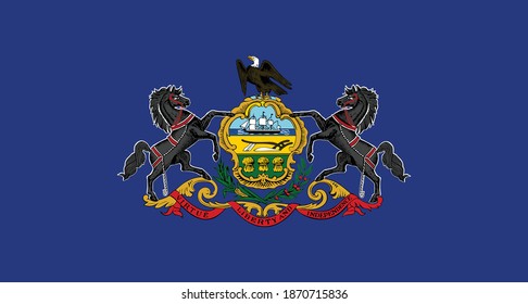 flag of the American state of Pennsylvania vector illustration