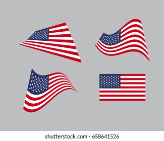 Flag of American (U.s.a.), national country symbol illustration