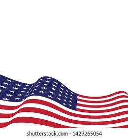 Flag american vector icon illustration design template