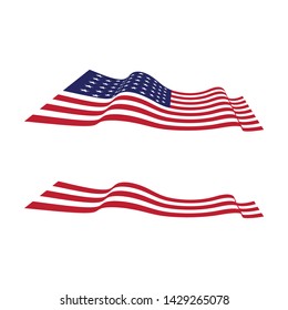 Flag american vector icon illustration design template