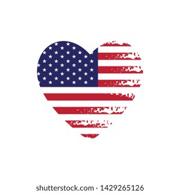 Flag american vector icon illustration design template