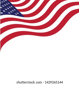 Flag american vector icon illustration design template